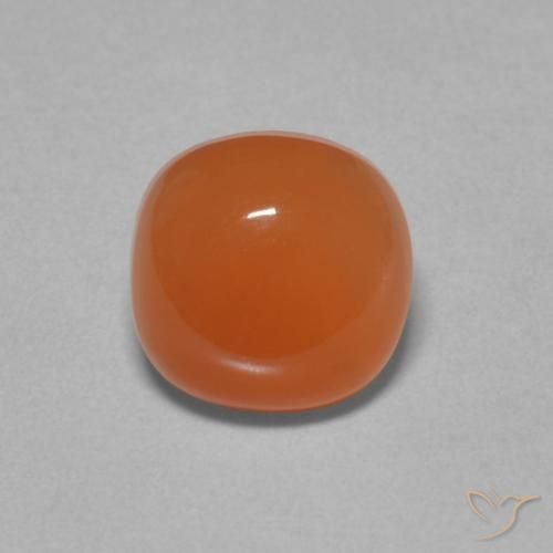 2.05ct Natural laranja avermelhado Pedra da Lua, Almofada, Translúcido