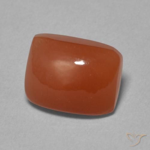 Pedra da Lua âmbar laranja Natural 2.46ct, Almofada, Translúcido