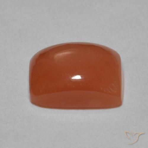 Pedra da Lua âmbar laranja Natural 2.46ct, Almofada, Translúcido
