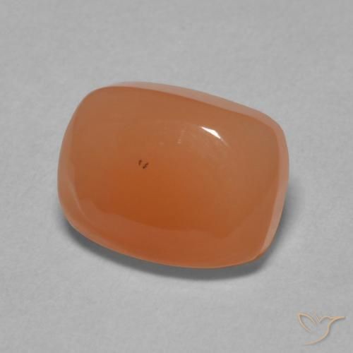 Pedra da Lua Laranja Avermelhado Claro Natural 2.23ct, Almofada, Translúcido