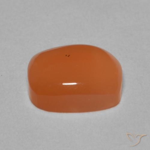 Pedra da Lua Laranja Avermelhado Claro Natural 2.23ct, Almofada, Translúcido