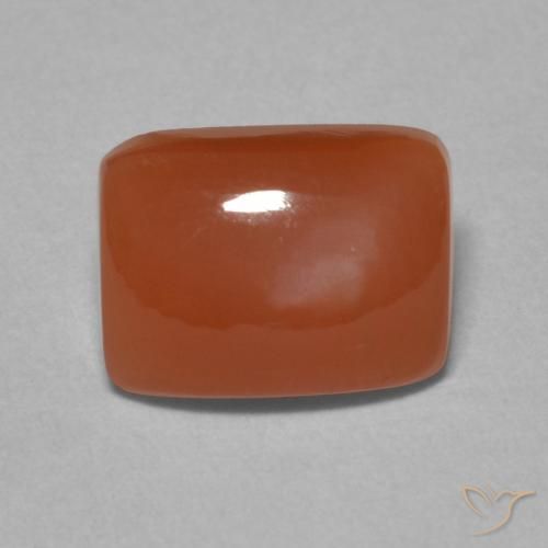 2.33ct Natural laranja avermelhado Pedra da Lua, Almofada, Translúcido