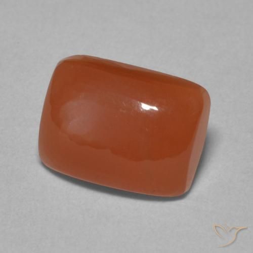 Pedra da Lua laranja avermelhado Natural 2.33ct, Almofada, Translúcido