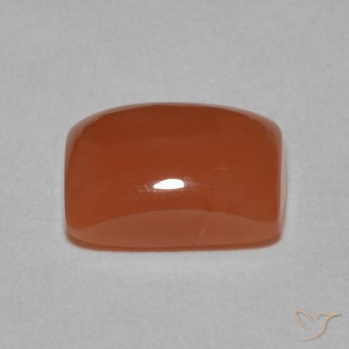 Pedra da Lua laranja avermelhado Natural 2.33ct, Almofada, Translúcido