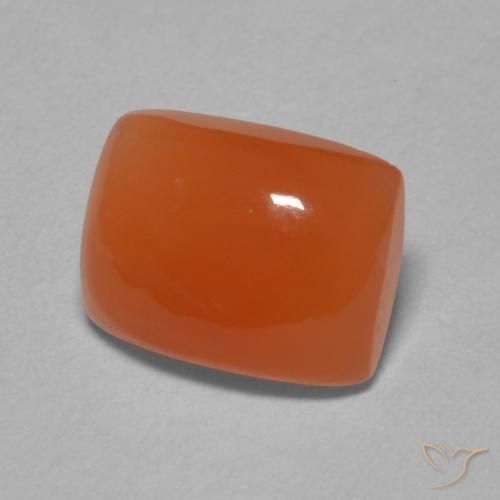 Pedra da Lua laranja avermelhado Natural 2.39ct, Almofada, Translúcido