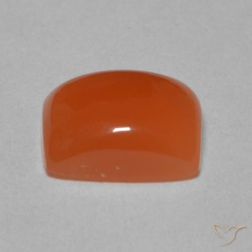 Pedra da Lua laranja avermelhado Natural 2.39ct, Almofada, Translúcido