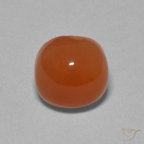 2.20ct Natural laranja avermelhado Pedra da Lua, Almofada, Translúcido