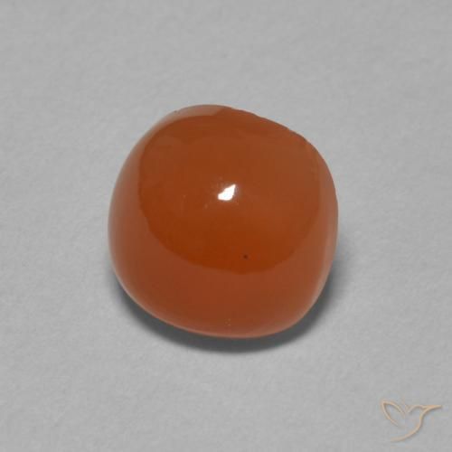 Pedra da Lua laranja avermelhado Natural 2.20ct, Almofada, Translúcido