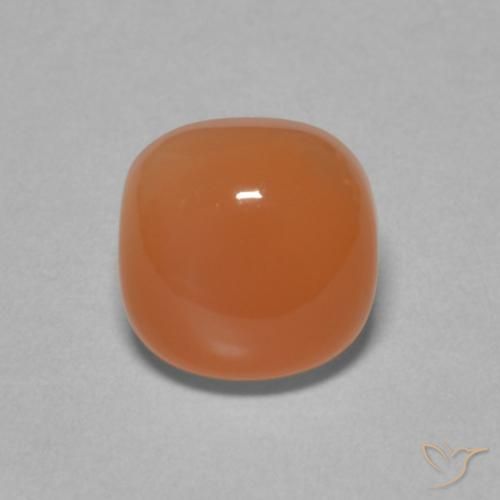 2.37ct Natural Laranja Médio Pedra da Lua, Almofada, Translúcido