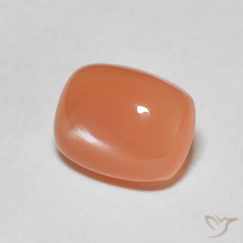 Pedra da Lua pêssego laranja Natural 2.11ct, Almofada, Translúcido