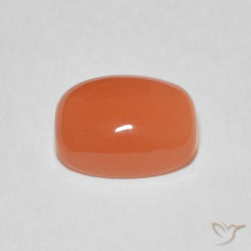 Pedra da Lua pêssego laranja Natural 2.11ct, Almofada, Translúcido