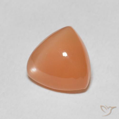 Pedra da Lua Laranja Melão Natural 1.63ct, Trilhão, Translúcido