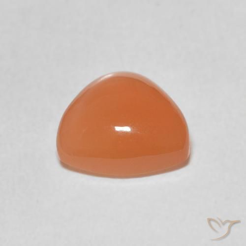 Pedra da Lua Laranja Melão Natural 1.63ct, Trilhão, Translúcido