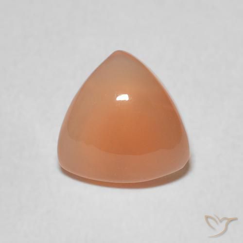 1.35ct Natural Laranja Médio Pedra da Lua, Trilhão, Translúcido