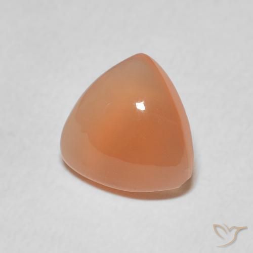 Pedra da Lua Laranja Médio Natural 1.35ct, Trilhão, Translúcido