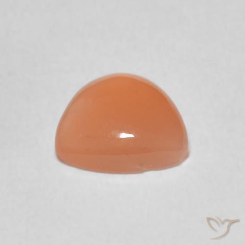 Pedra da Lua Laranja Médio Natural 1.35ct, Trilhão, Translúcido