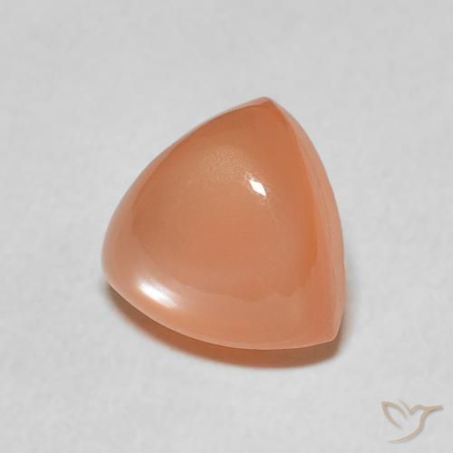 Pedra da Lua Laranja Médio Natural 1.98ct, Trilhão, Translúcido