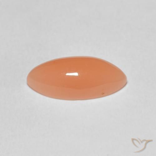 Pedra da Lua Laranja Médio Natural 2.93ct, Marquesa, Translúcido