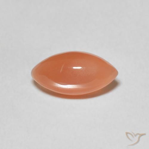 1.12ct Natural pêssego laranja Pedra da Lua, Marquesa, Translúcido