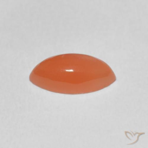 Pedra da Lua pêssego laranja Natural 1.12ct, Marquesa, Translúcido