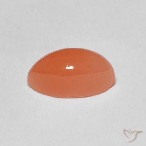 Pedra da Lua Laranja Médio Natural 1.82ct, Marquesa, Translúcido