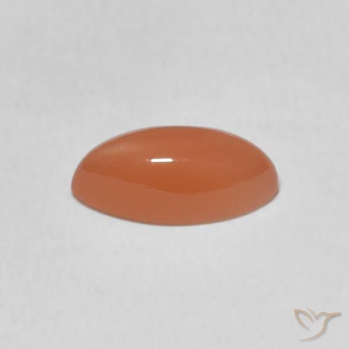 Pedra da Lua pêssego laranja Natural 1.27ct, Marquesa, Translúcido