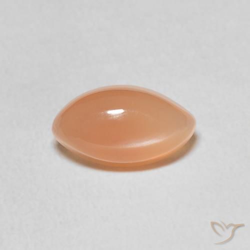 1.44ct Natural pêssego laranja Pedra da Lua, Marquesa, Translúcido