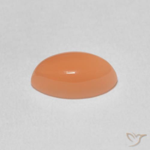 Pedra da Lua pêssego laranja Natural 1.44ct, Marquesa, Translúcido