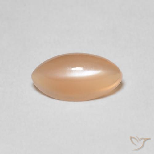 1.38ct Natural Laranja Melão Pedra da Lua, Marquesa, Translúcido