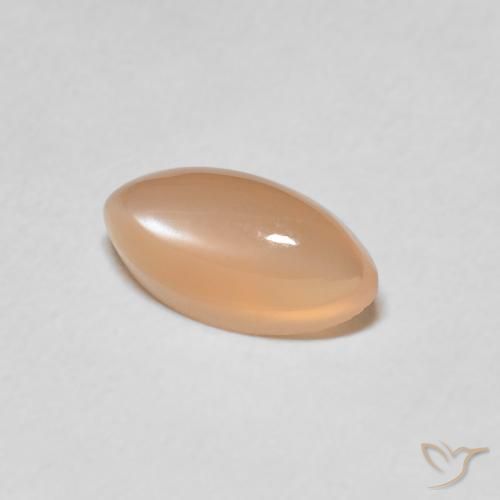 Pedra da Lua Laranja Melão Natural 1.38ct, Marquesa, Translúcido