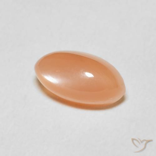 Pedra da Lua Laranja Melão Natural 1.68ct, Marquesa, Translúcido