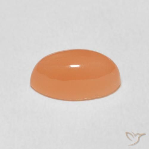 Pedra da Lua Laranja Melão Natural 1.68ct, Marquesa, Translúcido