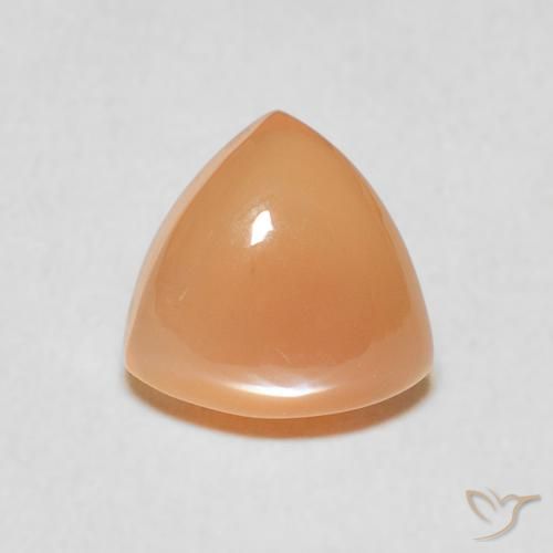 1.68ct Natural Laranja Melão Pedra da Lua, Trilhão, Translúcido