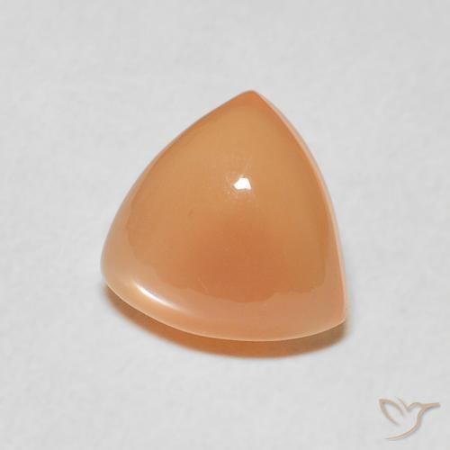 Pedra da Lua Laranja Melão Natural 1.68ct, Trilhão, Translúcido