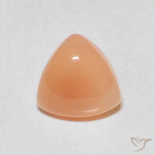 1.53ct Natural Medium Light-Orange Pedra da Lua, Trilhão, Translúcido