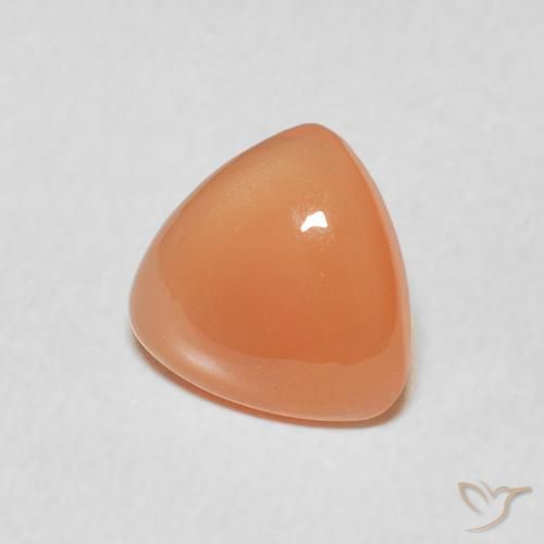 Pedra da Lua pêssego laranja Natural 1.14ct, Trilhão, Translúcido