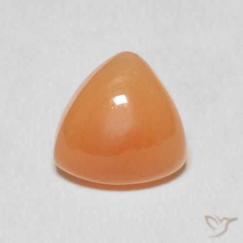 1.60ct Natural Laranja Melão Pedra da Lua, Trilhão, Translúcido