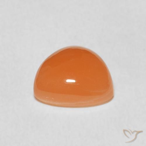 Pedra da Lua Laranja Melão Natural 1.60ct, Trilhão, Translúcido