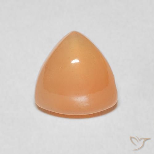 1.67ct Natural Laranja Médio Pedra da Lua, Trilhão, Translúcido
