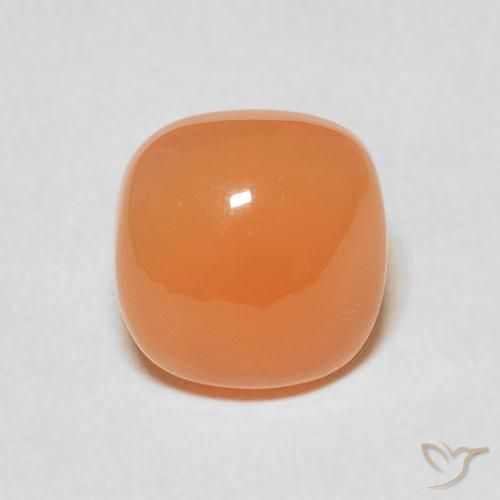 2.06ct Natural pêssego laranja Pedra da Lua, Almofada, Translúcido