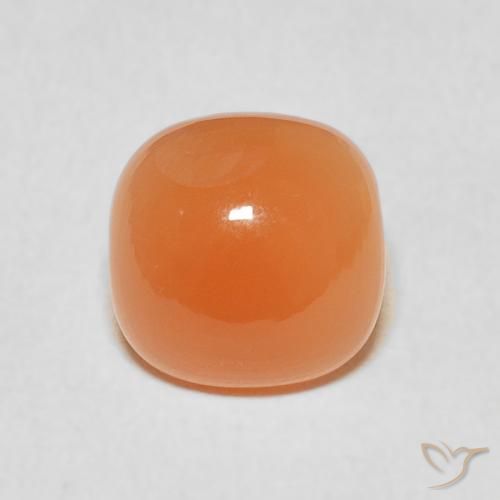 1.91ct Natural pêssego laranja Pedra da Lua, Almofada, Translúcido