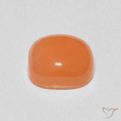 Pedra da Lua Laranja Melão Natural 2.15ct, Almofada, Translúcido