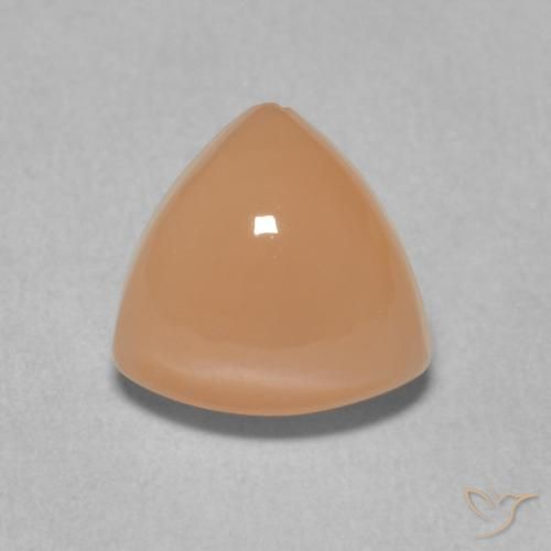 1.97ct Natural pêssego laranja Pedra da Lua, Trilhão, Translúcido