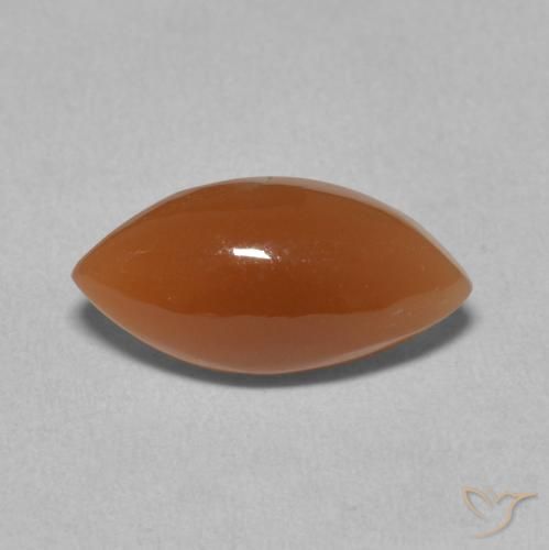 2.87ct Natural Laranja Avermelhado Profundo Pedra da Lua, Marquesa, Translúcido