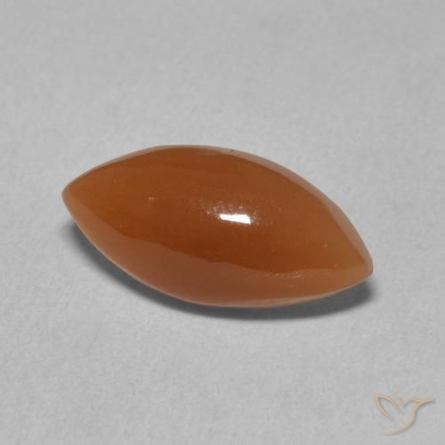 Pedra da Lua Laranja Avermelhado Profundo Natural 2.87ct, Marquesa, Translúcido