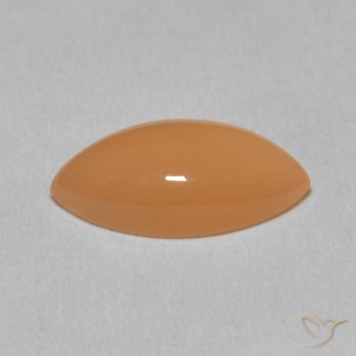 Pedra da Lua Medium Light-Orange Natural 2.87ct, Marquesa, Translúcido