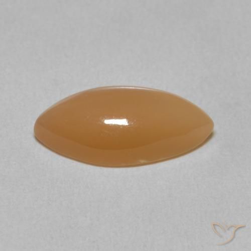 Pedra da Lua Laranja Melão Natural 2.77ct, Marquesa, Translúcido