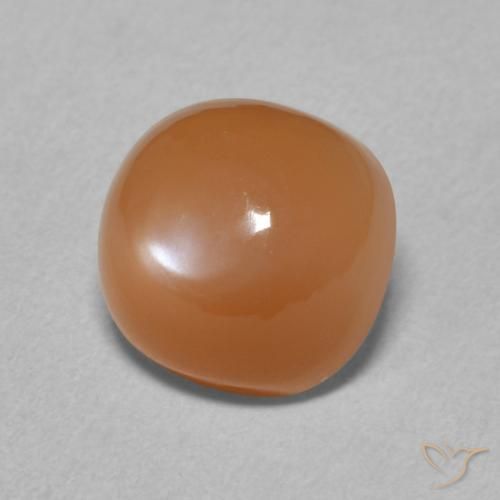 Pedra da Lua Laranja Médio Natural 2.46ct, Almofada, Translúcido