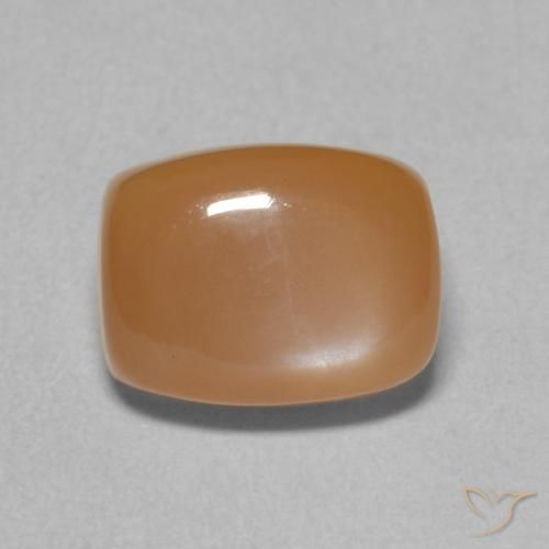 2.55ct Natural laranja avermelhado Pedra da Lua, Almofada, Translúcido