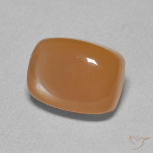 Pedra da Lua laranja avermelhado Natural 2.55ct, Almofada, Translúcido